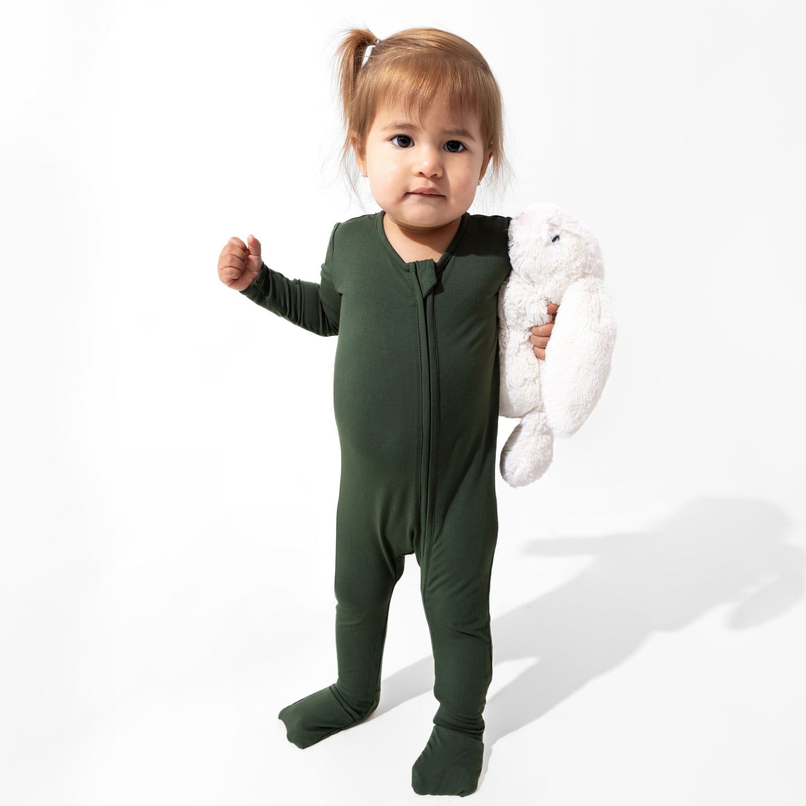 Pine Green Bamboo Convertible Footie