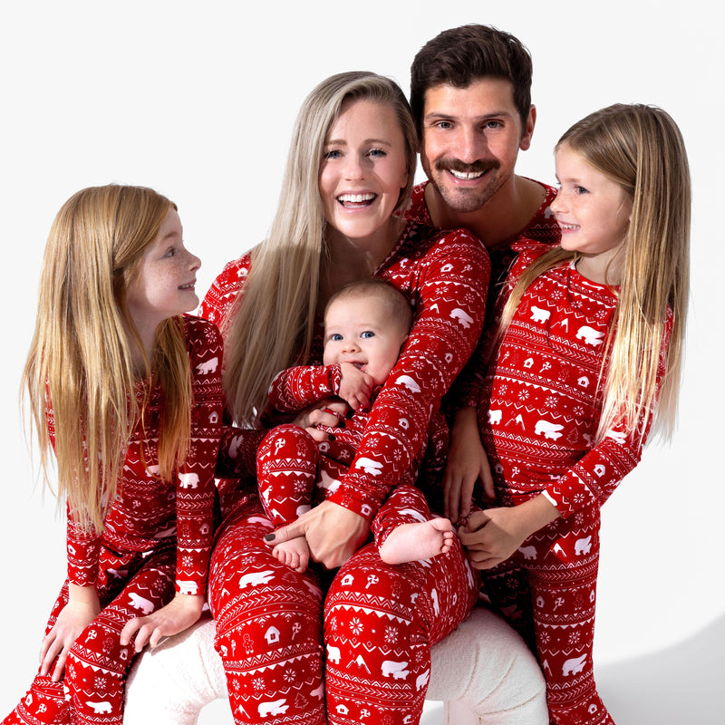 Polar Isle Red Bamboo Women's Pajama Set