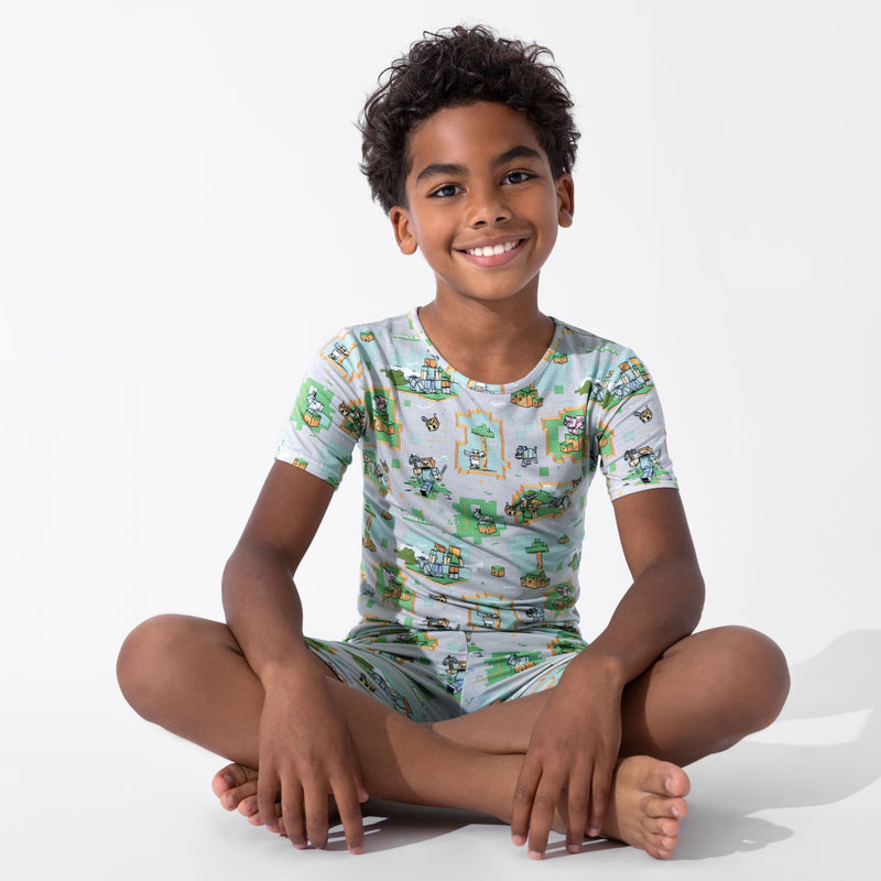 Minecraft: Overworld Dreams Bamboo Kids Pajama Short Set