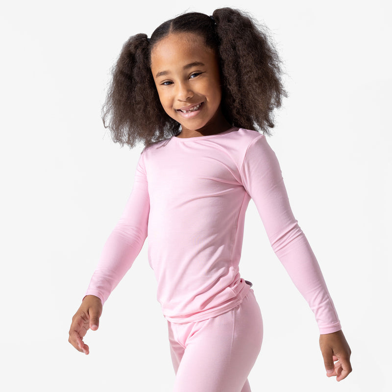 Blush Pink Bamboo Kids Pajamas