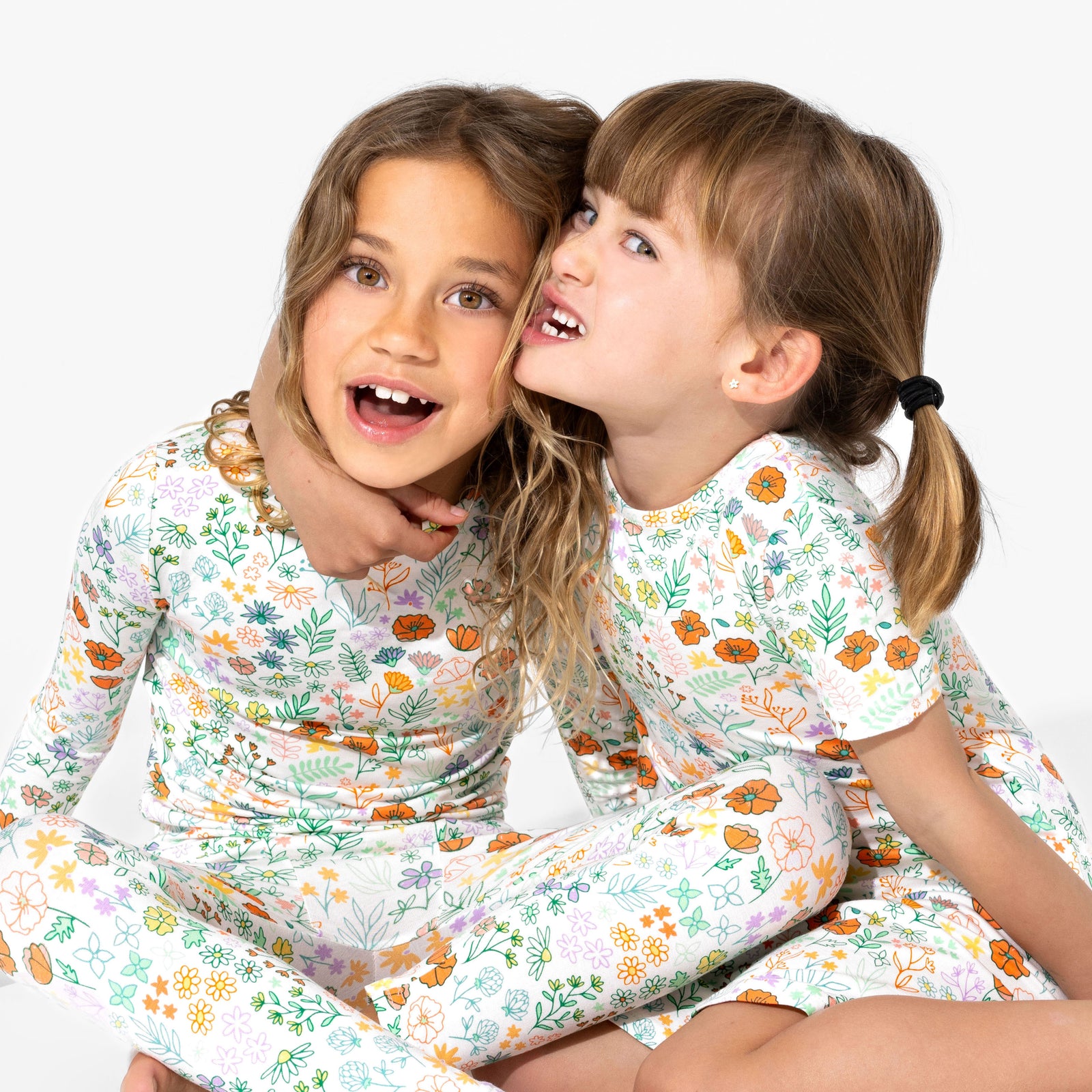 Summer Floral Bamboo Girls' Short Sleeve Dress