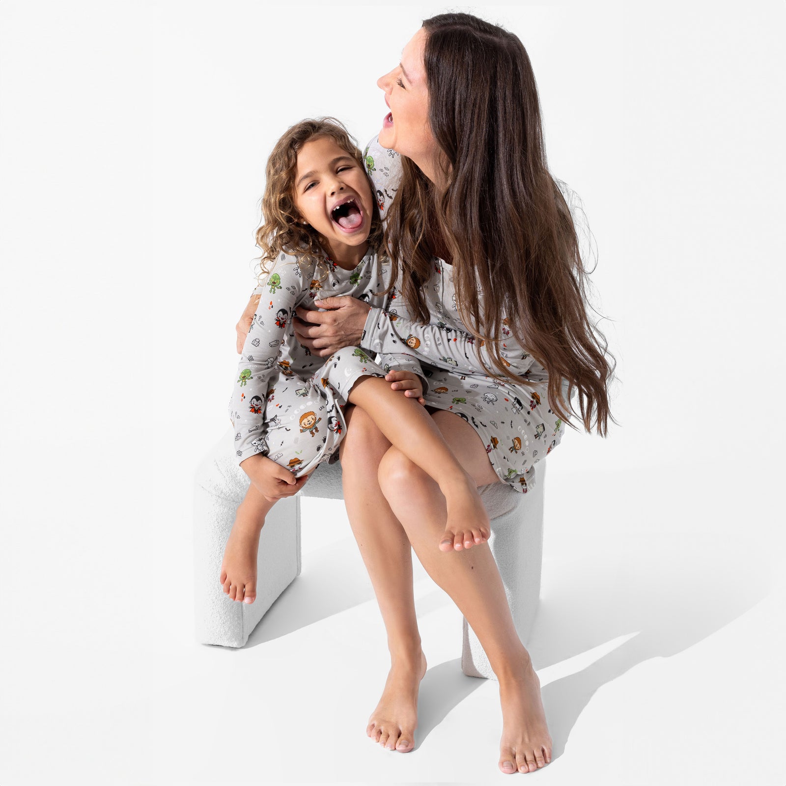 Little Monsters Bamboo Girls' Long Sleeve Dress