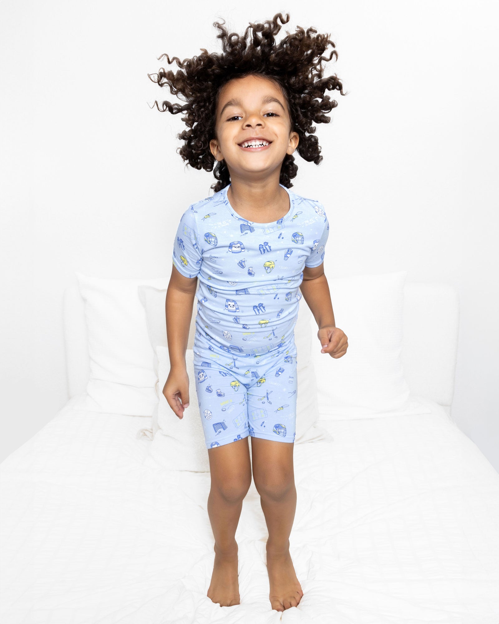Hockey Bamboo Kids Pajama Short Set