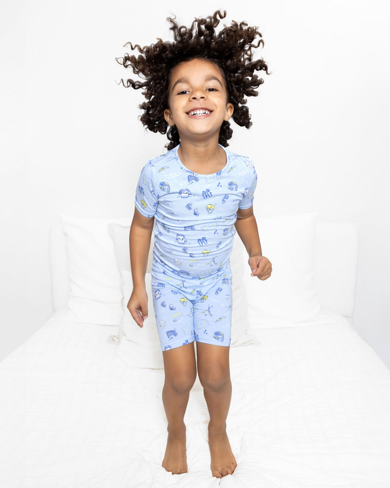 Hockey Bamboo Kids Pajama Short Set