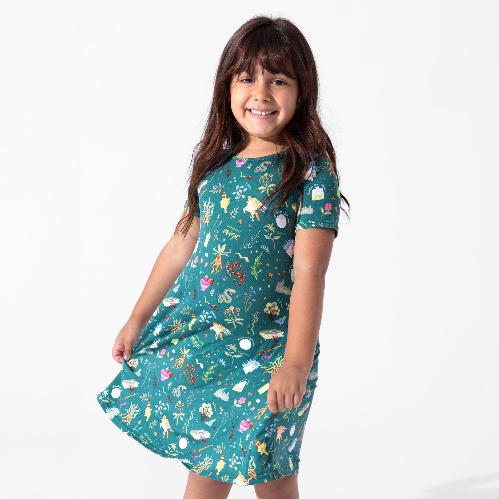 Mandrake's Potions & Herbs Bamboo Girls' Short Sleeve Dress