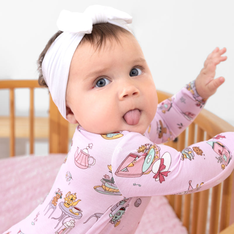 Tea Party Bamboo Convertible Footie