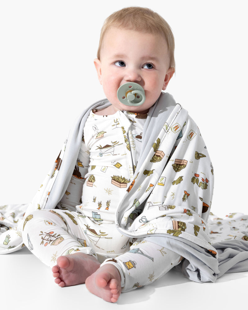 Bunny Garden Bamboo Blanket