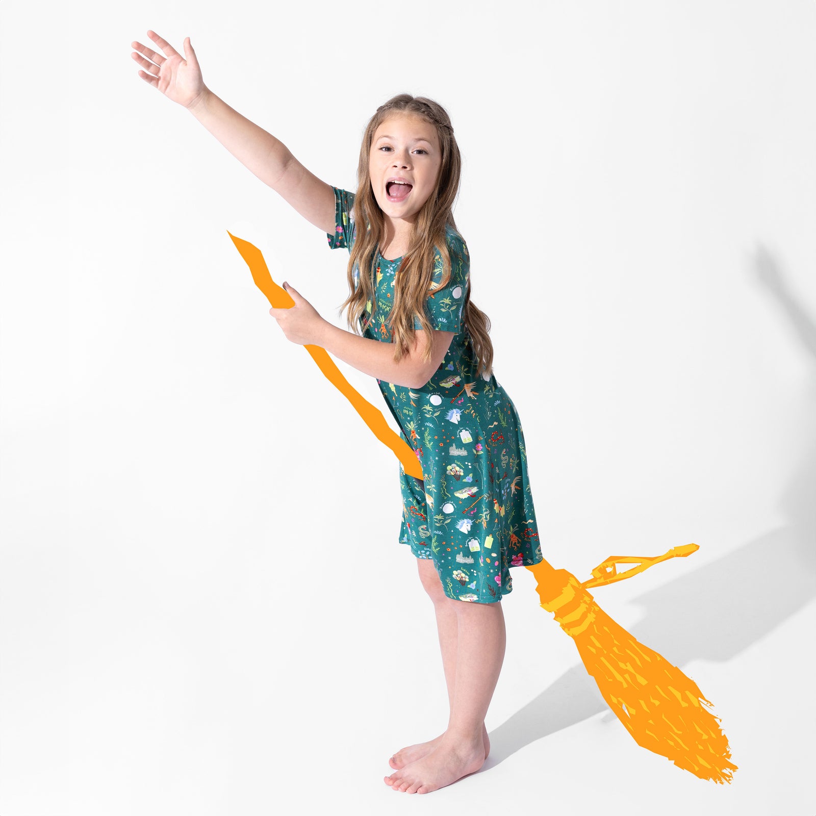 Mandrake's Potions & Herbs Bamboo Girls' Short Sleeve Dress