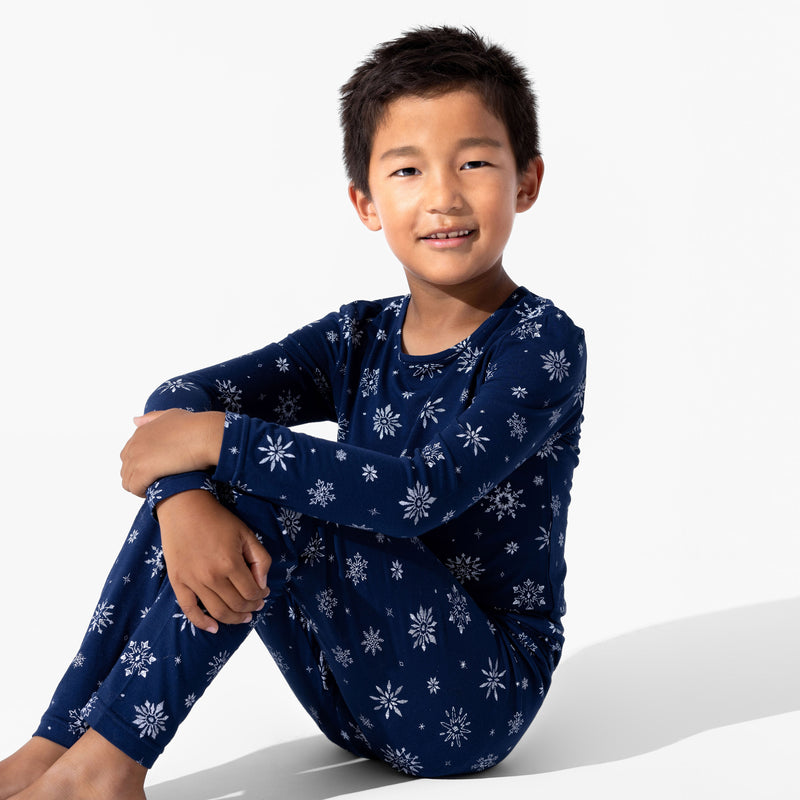 Snowflake Bamboo Kids Pajamas