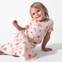 Cowgirl Bamboo Girls' Short Sleeve Dress