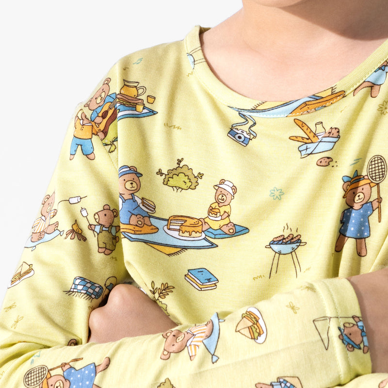 Teddy Bear Picnic Bamboo Kids Pajamas