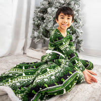 Minecraft Creeper Holiday Bamboo Sherpa Blanket