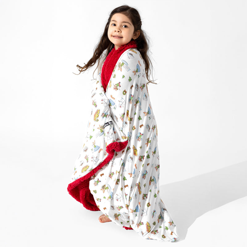 If You Give A Mouse A Cookie Christmas Bamboo Sherpa Blanket