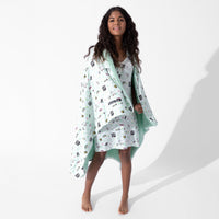 Minecraft Sleep Repeat Bamboo Sherpa Blanket