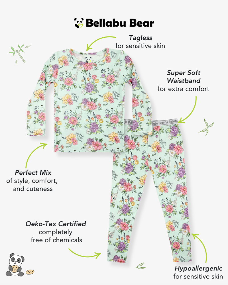 Petals & Posies Bamboo Kids Pajamas