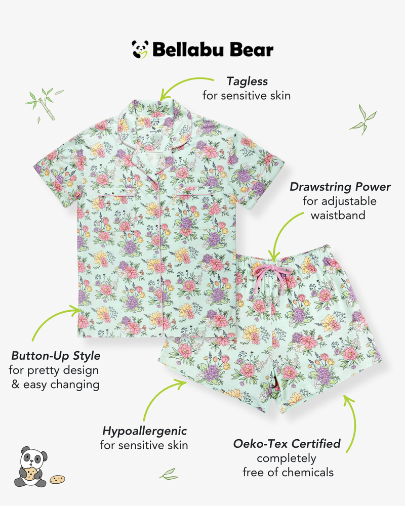 Petals & Posies Bamboo Women's Pajama Short Set