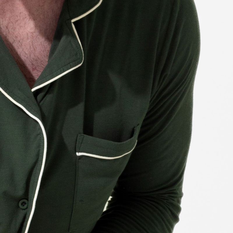 Pine Green Bamboo Men's Pajama Set