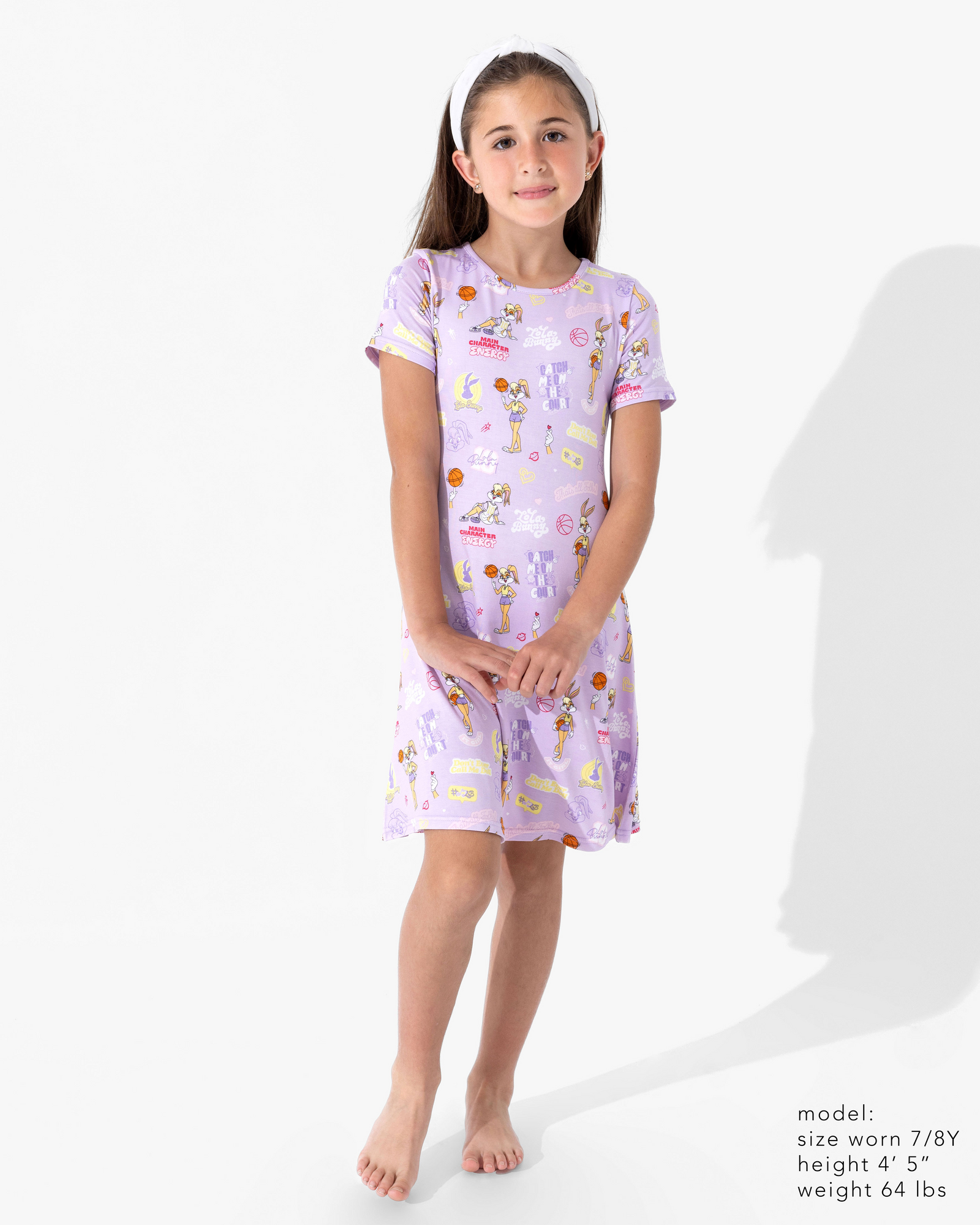 Lola Bunny Bamboo Girls' Short Sleeve Dress
