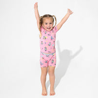 Skater Kitty Bamboo Kids Pajama Short Set