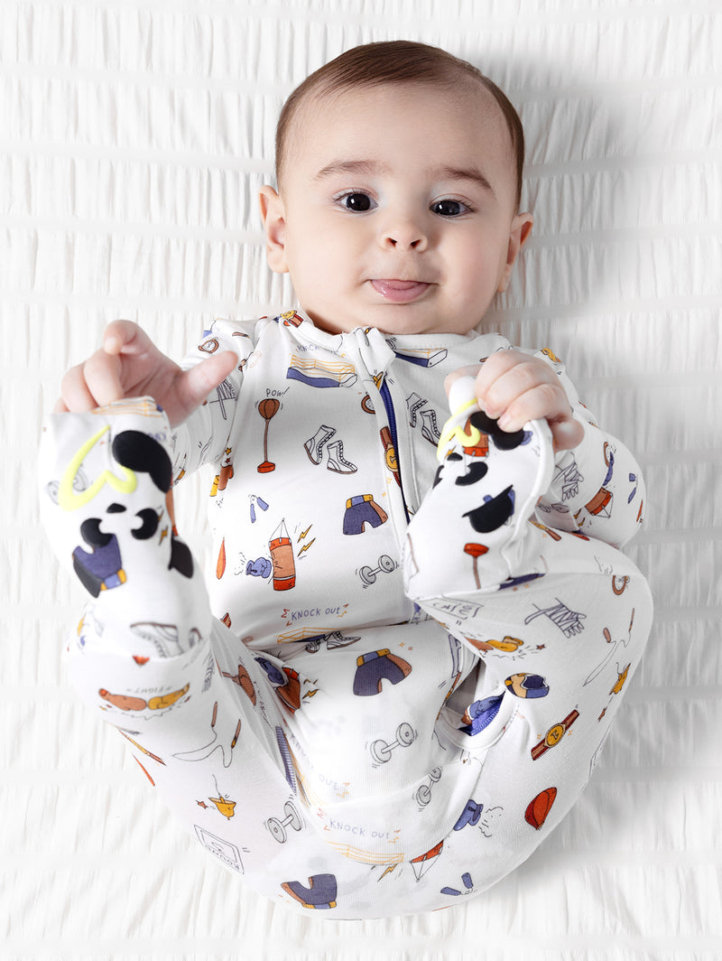 Boxing Bamboo Convertible Footie