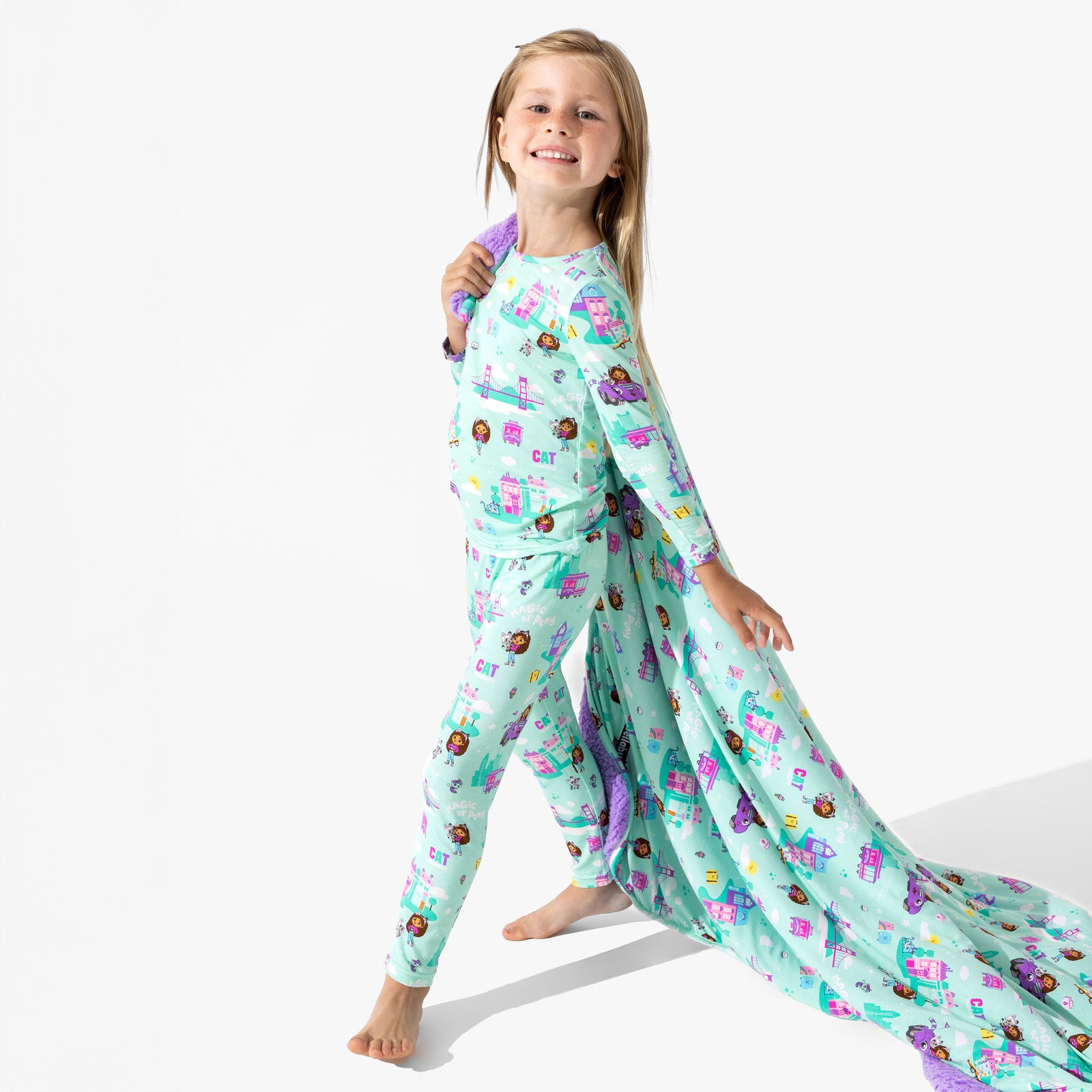 Gabby's Dollhouse: Cat Francisco Bamboo Sherpa Blanket