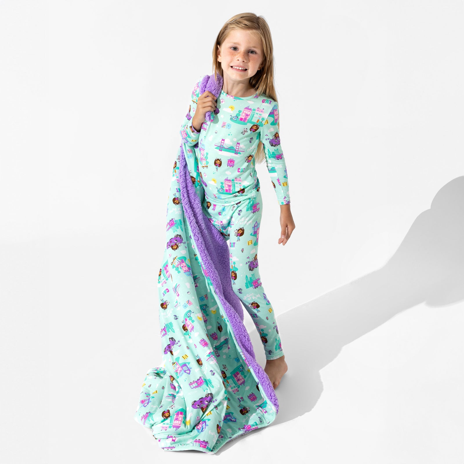 Gabby's Dollhouse: Cat Francisco Bamboo Sherpa Blanket