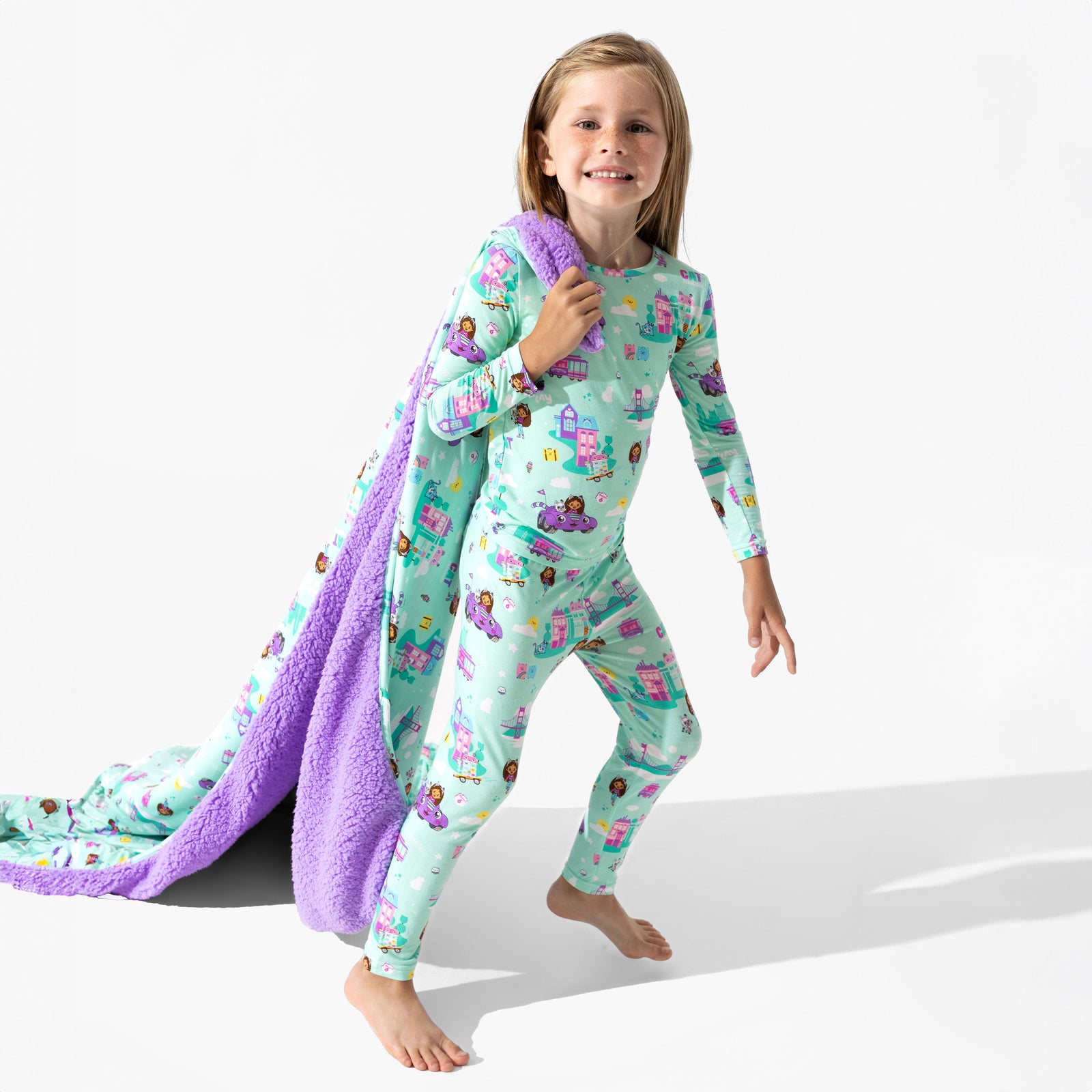 Gabby's Dollhouse: Cat Francisco Bamboo Sherpa Blanket