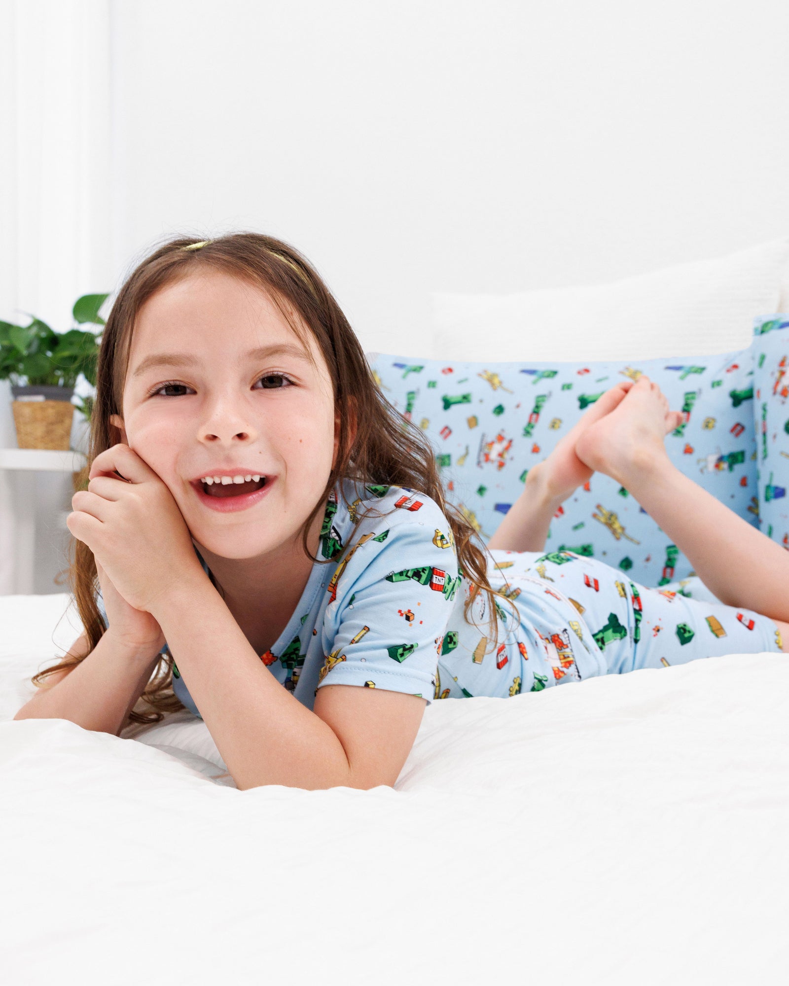 Minecraft: Chicken Jockey Bamboo Kids Pajama Short Set