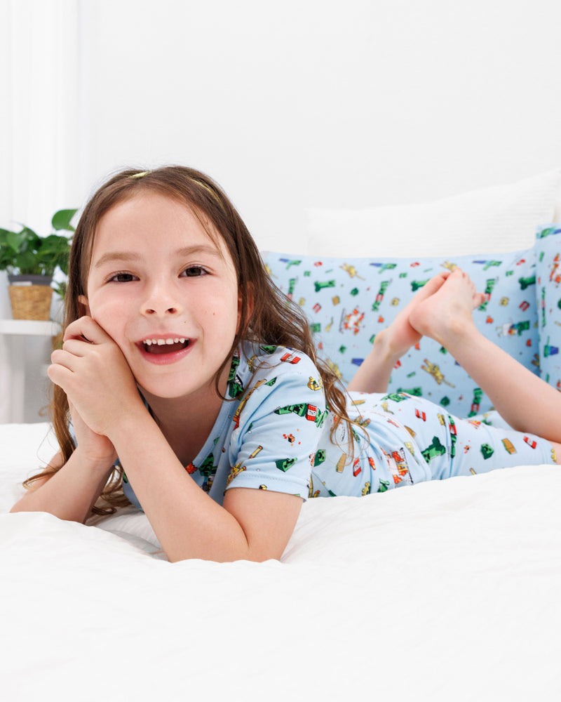 Minecraft: Chicken Jockey Bamboo Kids Pajama Short Set