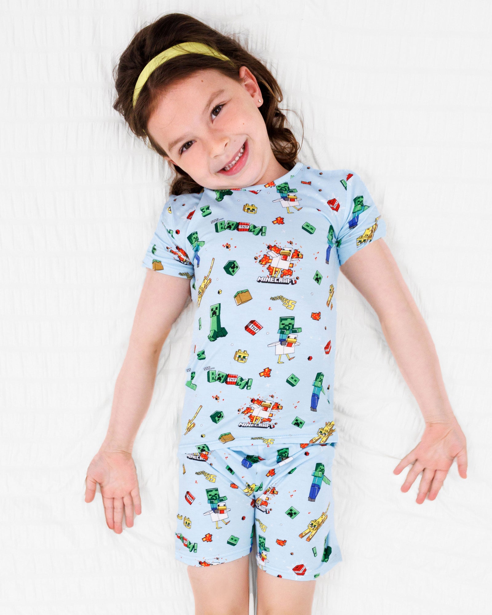 Minecraft: Chicken Jockey Bamboo Kids Pajama Short Set