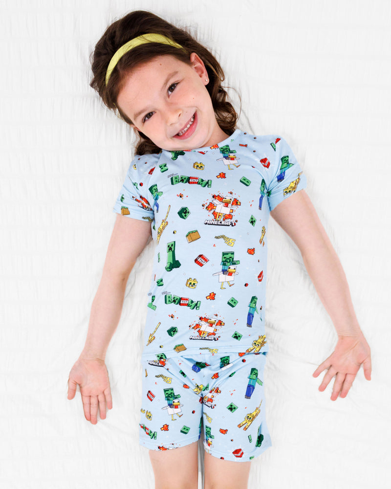 Minecraft: Chicken Jockey Bamboo Kids Pajama Short Set