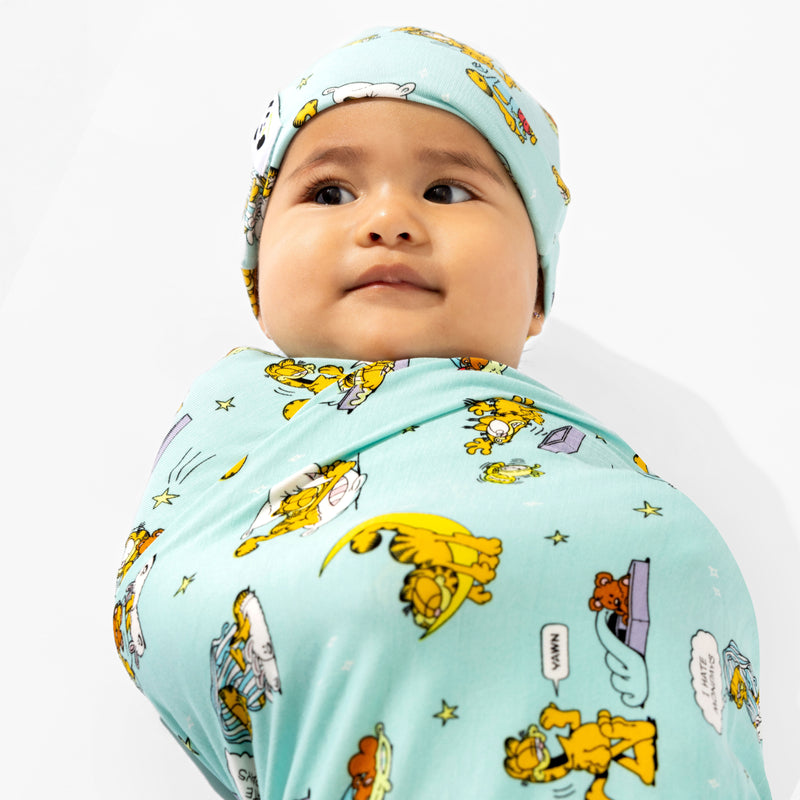 Garfield: Lazy Mondays Bamboo Swaddle & Beanie Set