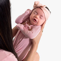 Dusty Rose Bamboo Convertible Footie