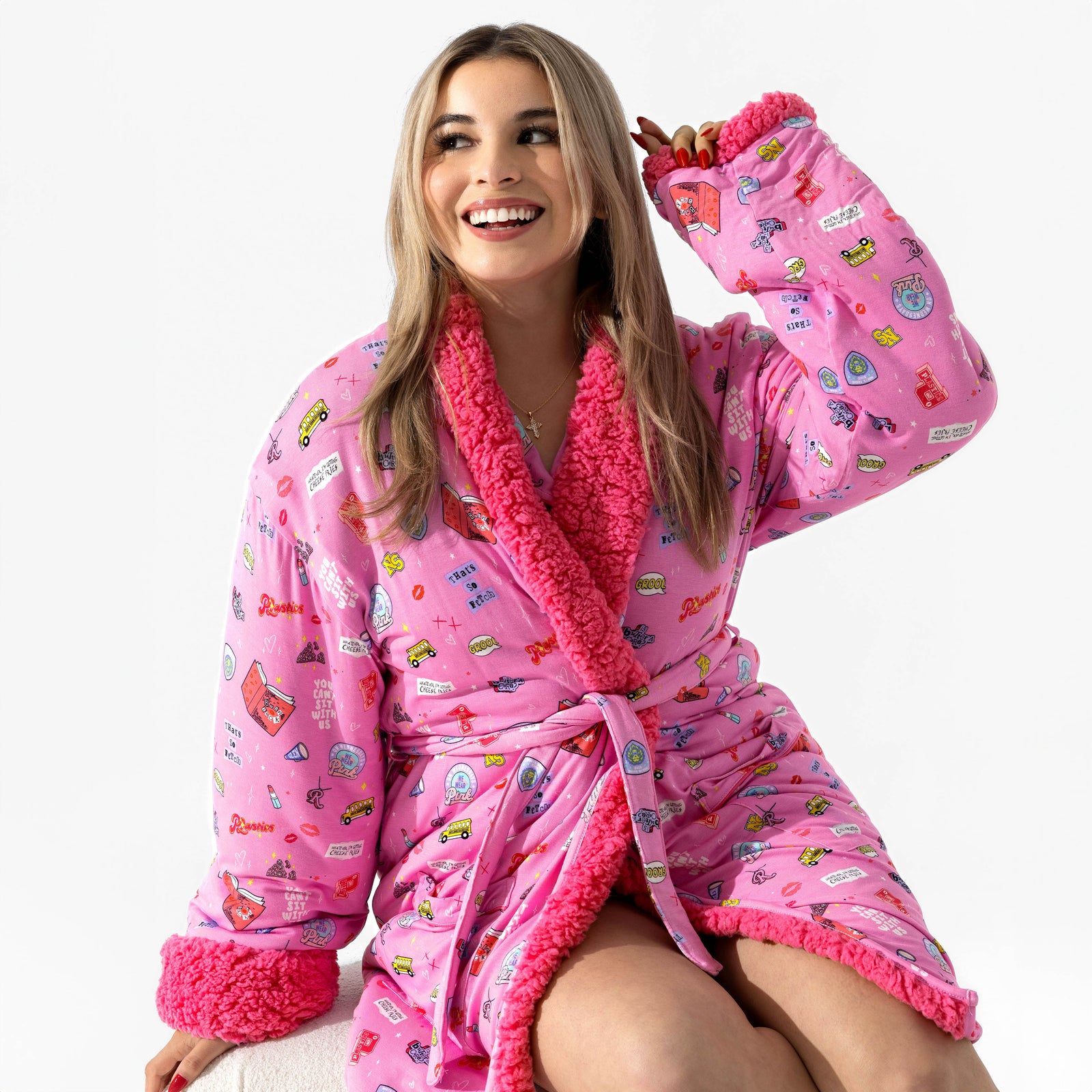 Mean Girls: So Fetch Bamboo Adults Sherpa Bathrobe