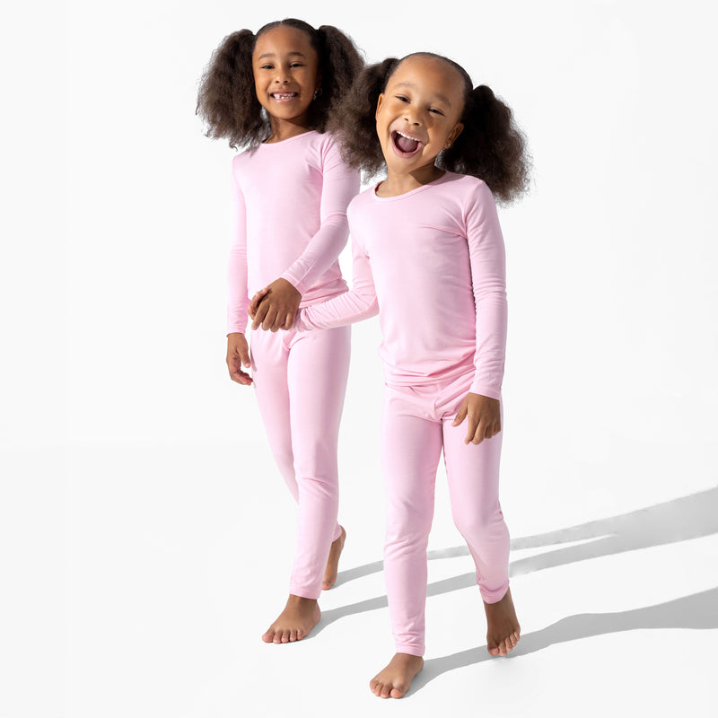 Blush Pink Bamboo Kids Pajamas