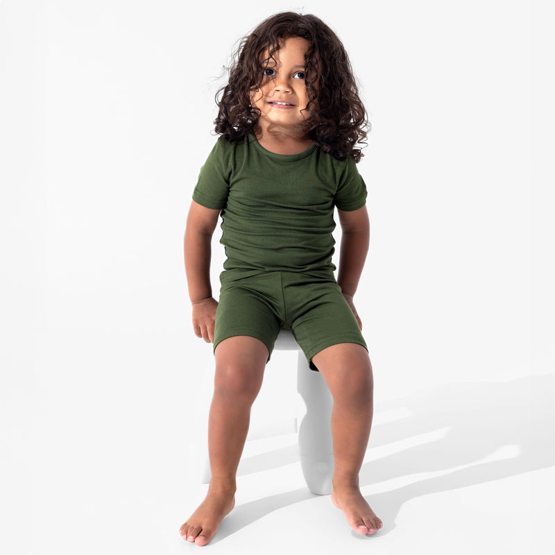 Evergreen Bamboo Kids Pajama Short Set