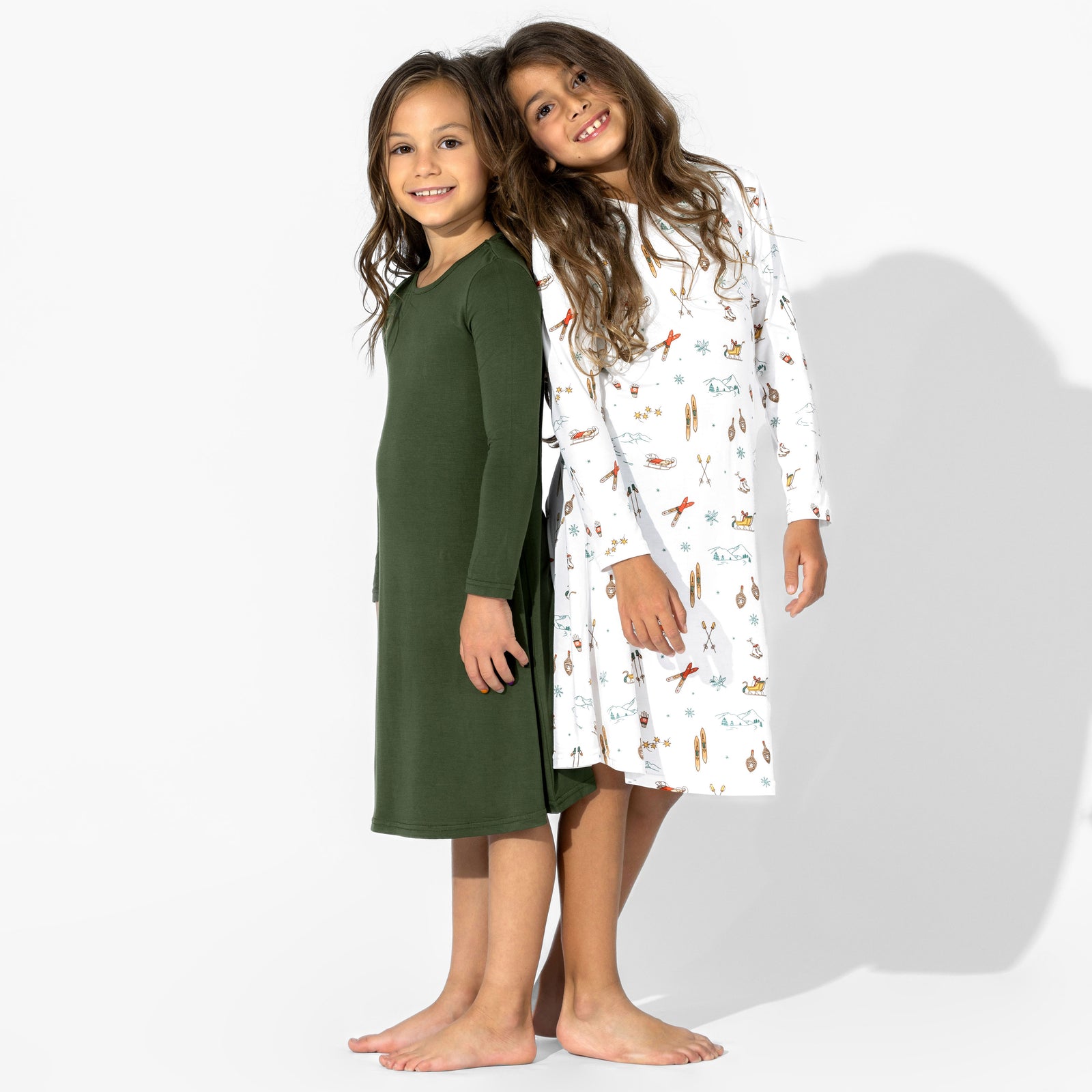 Bellabu Bear Evergreen Bamboo Girls' Long Sleeve Dress, 9/10Y Bellabu Bear Evergreen Bamboo Girls' Long Sleeve Dress, 9/10Y