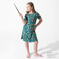 Mandrake's Potions & Herbs Bamboo Girls' Short Sleeve Dress