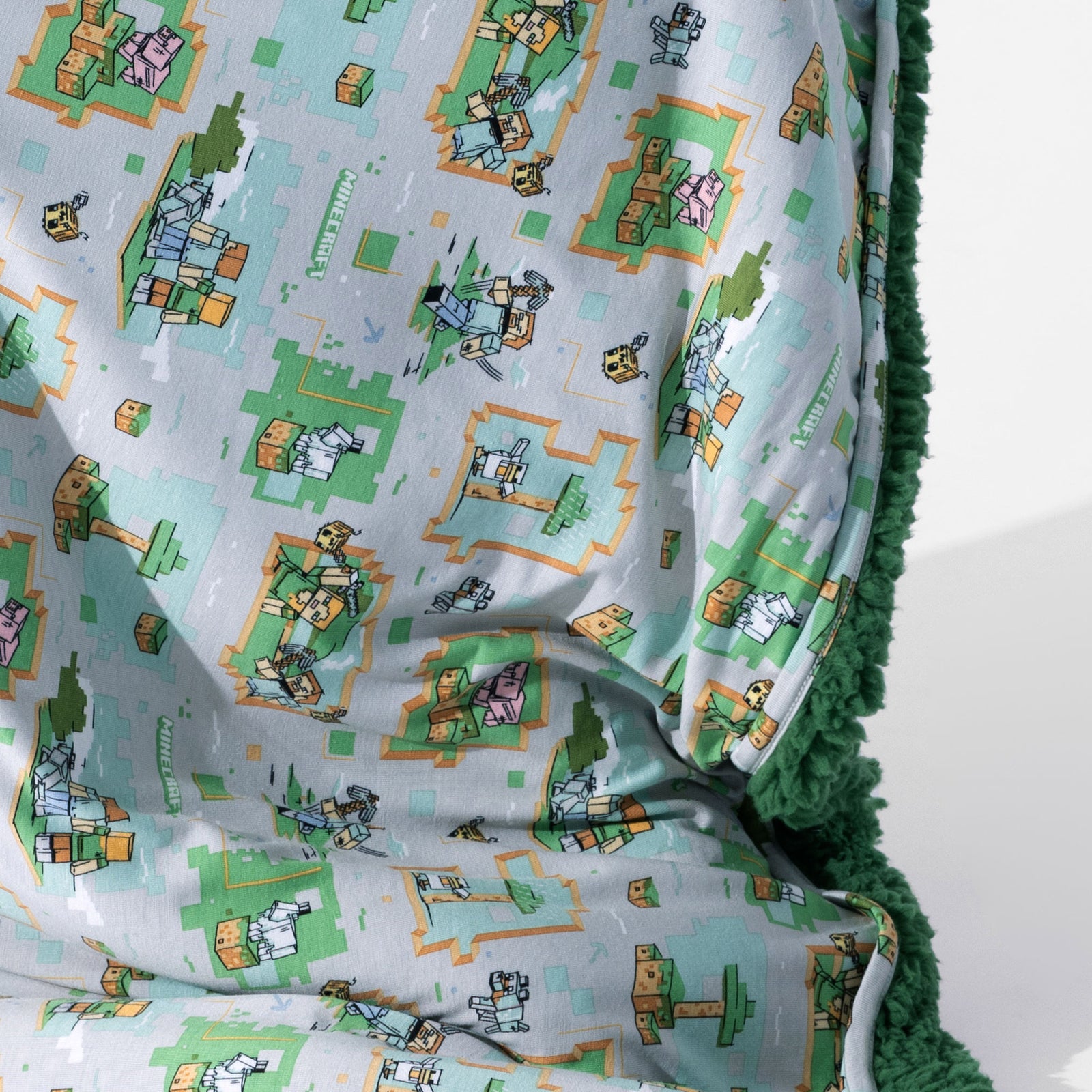 Minecraft Overworld Dreams Bamboo Sherpa Blanket