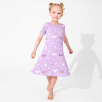 Hedwig's Magical Mail Bamboo Girls' Short Sleeve Dress