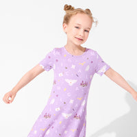 Hedwig's Magical Mail Bamboo Girls' Short Sleeve Dress