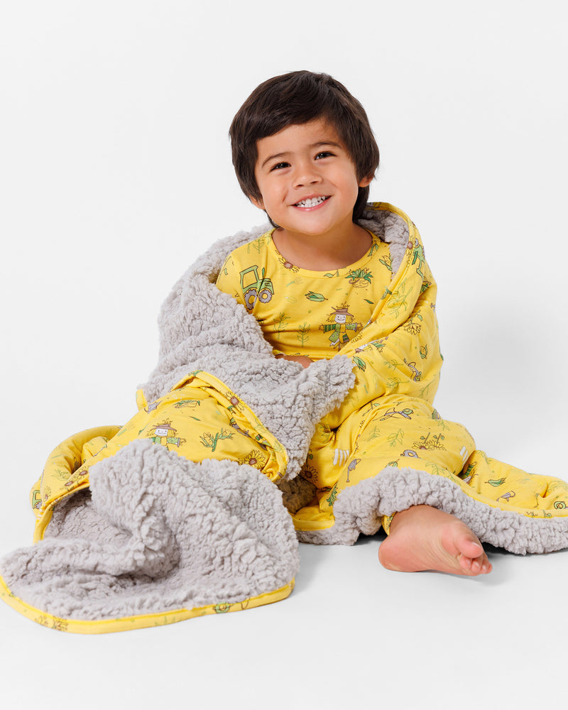 Autumn Harvest Bamboo Sherpa Blanket