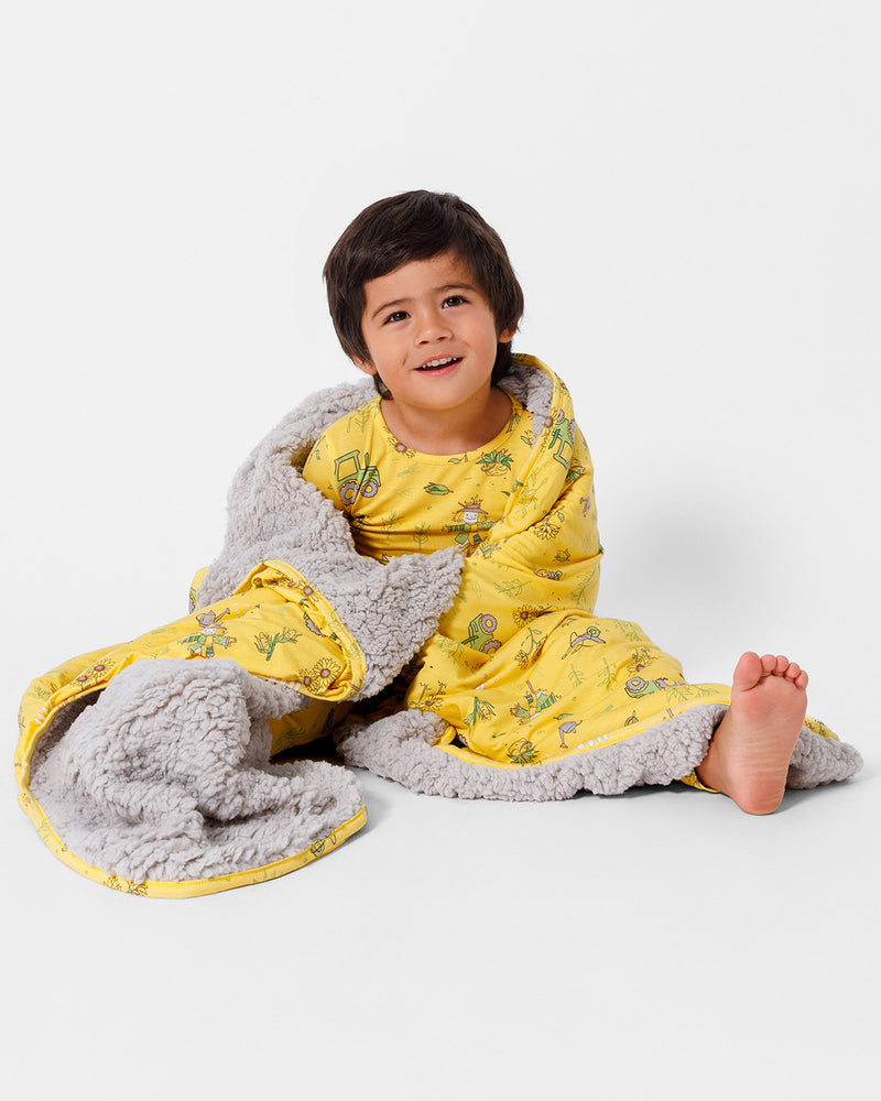 Autumn Harvest Bamboo Sherpa Blanket