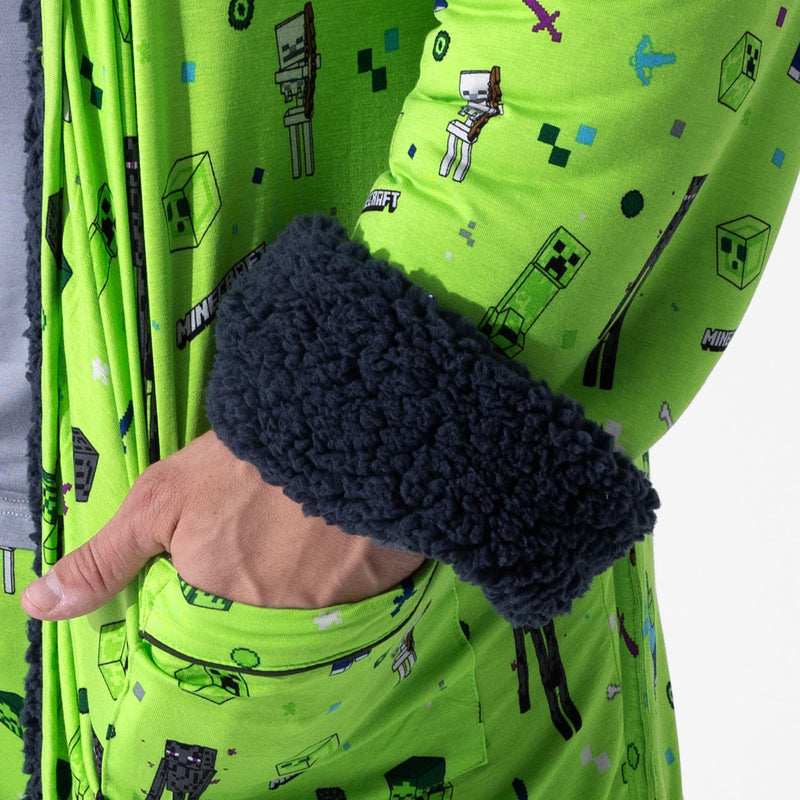 Minecraft Mob Squad Bamboo Adult Sherpa Bathrobe