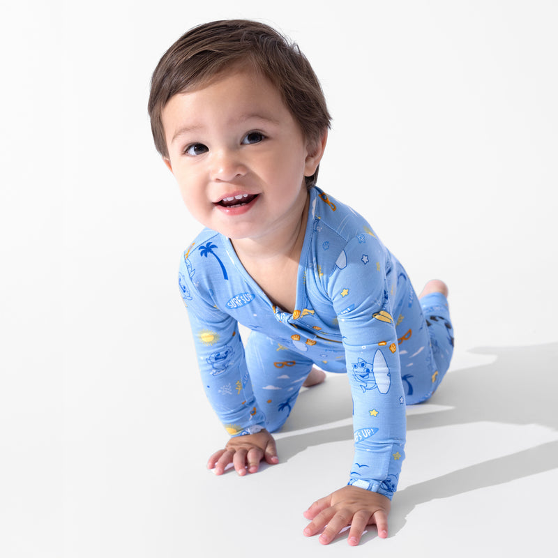 Baby Shark Surf Bamboo Convertible Footie