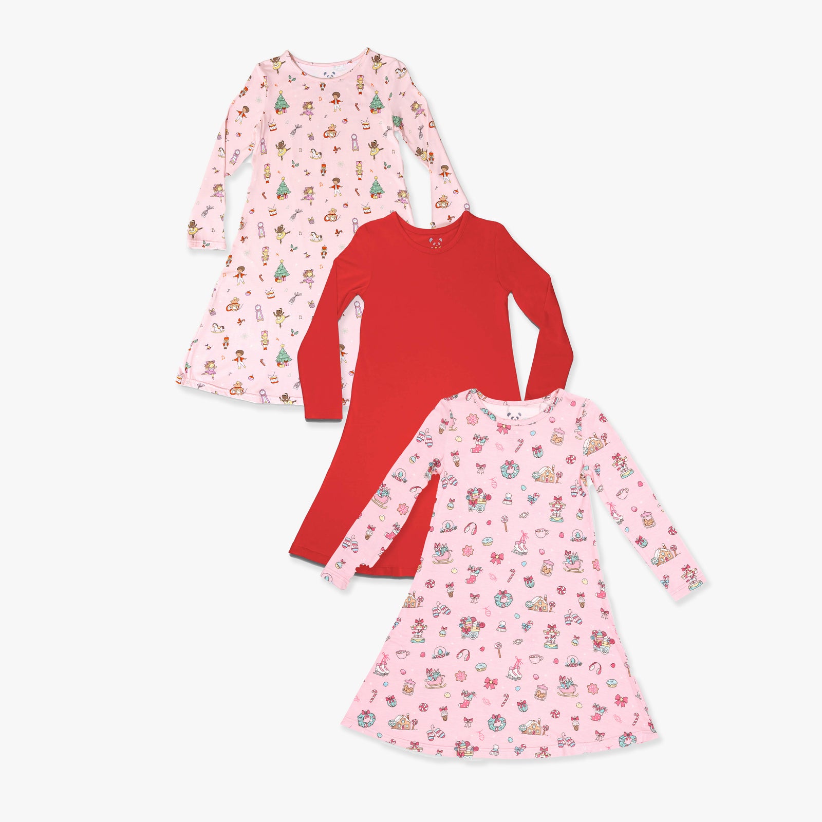 Pretty In Pink Holiday Bundle - Bamboo Girls' Dresses