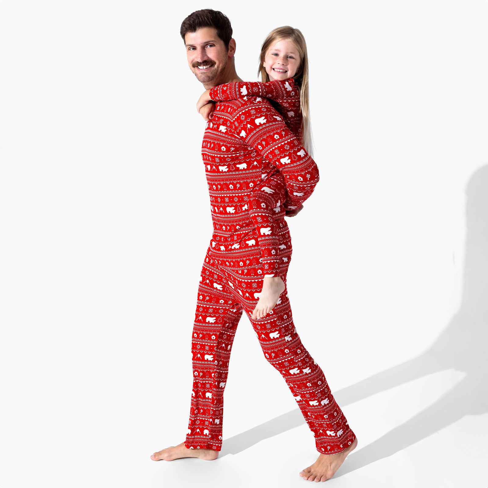 Polar Isle Red Bamboo Men's Pajama Set