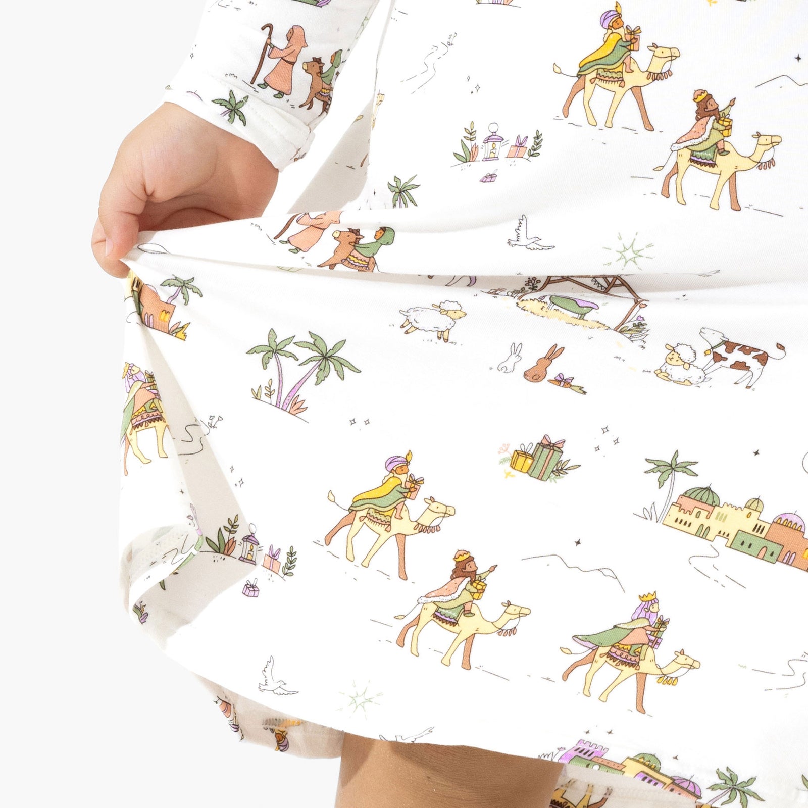 Holy Night Bamboo Girls' Long Sleeve Dress