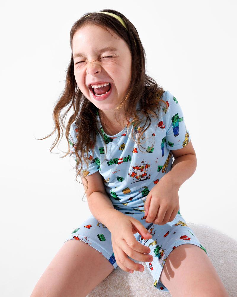 Minecraft: Chicken Jockey Bamboo Kids Pajama Short Set