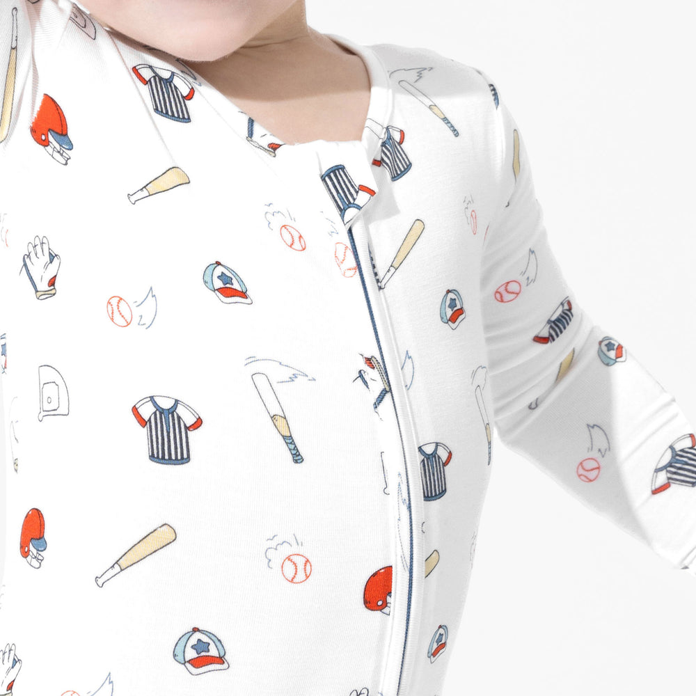 Baseball Bamboo Convertible Footie